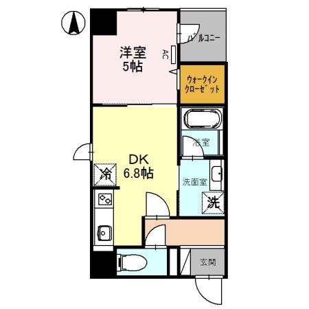 中金仏町の完工年月(2019年9月)築の賃貸マンションの間取り