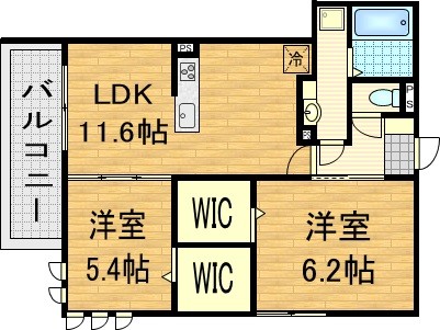 桂芝ノ下町の完工年月(2020年7月)築の賃貸アパートの間取り