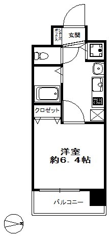 堀之上町の完工年月(2010年12月)築の賃貸マンションの間取り