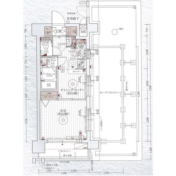 吉祥院西浦町の完工年月(2019年2月)築の賃貸マンションの間取り