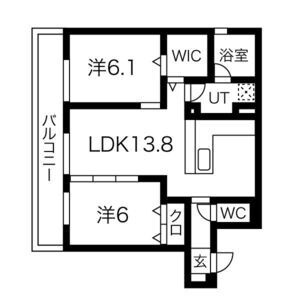 西京極東町の完工年月(2021年2月)築の賃貸アパートの間取り