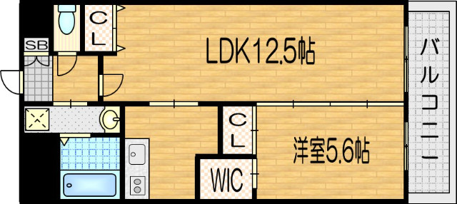 久世中久世町5丁目の完工年月(2017年3月)築の賃貸マンションの間取り