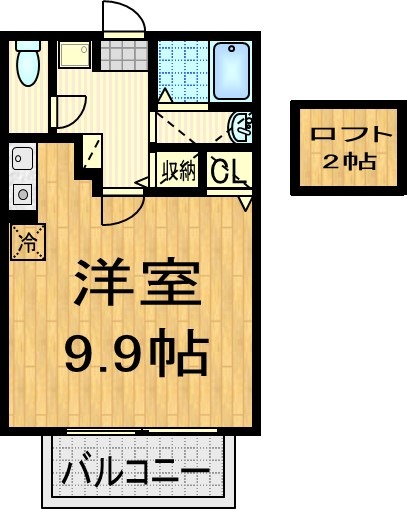 竹鼻木ノ本町の完工年月(2000年9月)築の賃貸アパートの間取り