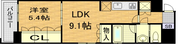 南門前町の完工年月(2021年2月)築の賃貸マンションの間取り