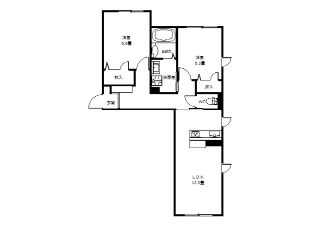 上桂西居町の完工年月(2017年11月)築の賃貸アパートの間取り
