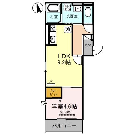 寺戸町の完工年月(2021年9月)築の賃貸アパートの間取り