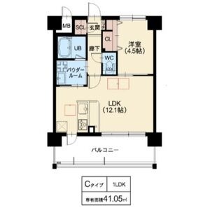 壬生神明町の完工年月(2022年7月)築の賃貸マンションの間取り