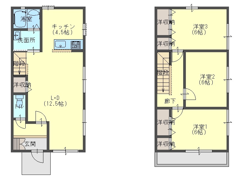 西ノ京左馬寮町の完工年月(2007年1月)築の賃貸一戸建ての間取り