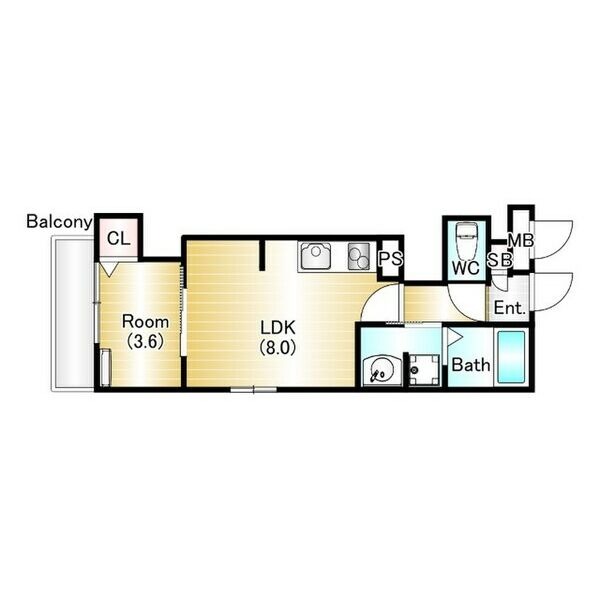 西七条東御前田町の完工年月(2023年2月)築の賃貸アパートの間取り