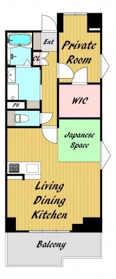 西七条比輪田町の完工年月(2006年1月)築の賃貸マンションの間取り