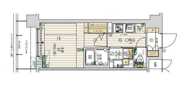 西院日照町の完工年月(2023年3月)築の賃貸マンションの間取り