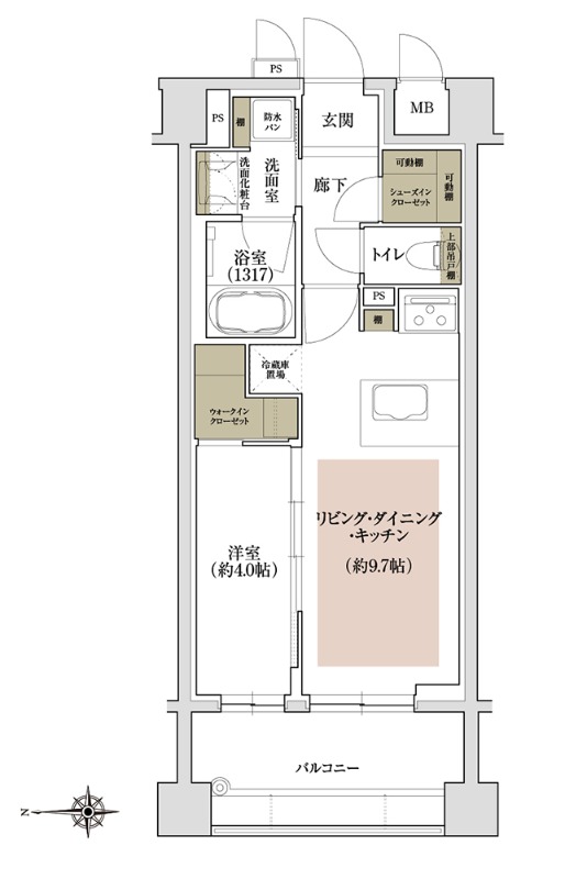 池須町の完工年月(2023年2月)築の賃貸マンションの間取り