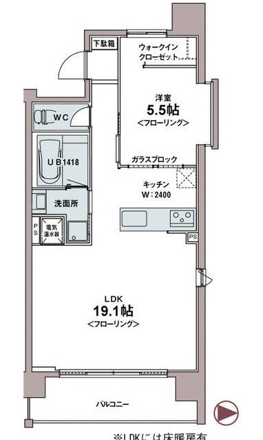 壺屋町の完工年月(2008年3月)築の賃貸マンションの間取り