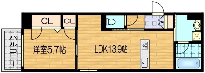 西院寿町の完工年月(2023年9月)築の賃貸アパートの間取り