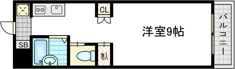 松浦町の完工年月(1989年7月)築の賃貸マンションの間取り