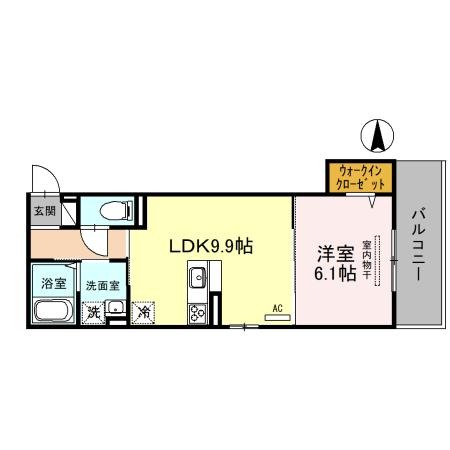 西七条御前田町の完工年月(2023年6月)築の賃貸アパートの間取り