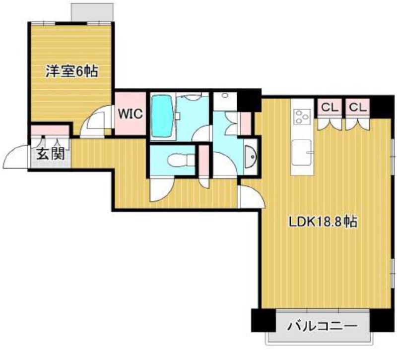 郭巨山町の完工年月(2017年7月)築の賃貸マンションの間取り