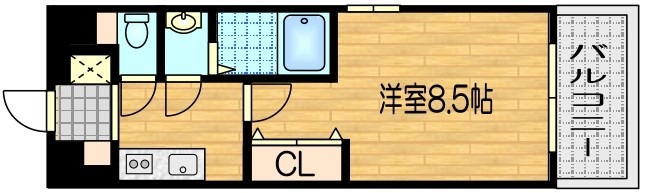下鴨西半木町の完工年月(2024年3月)築の賃貸マンションの間取り