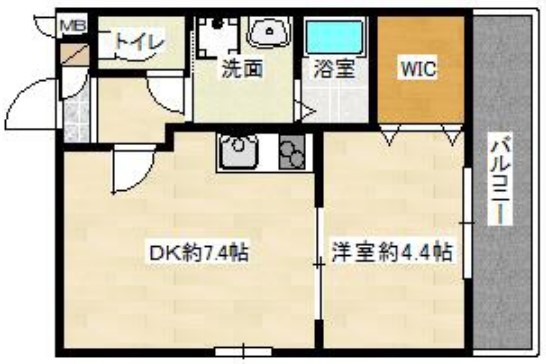 桂上豆田町の完工年月(2024年1月)築の賃貸マンションの間取り