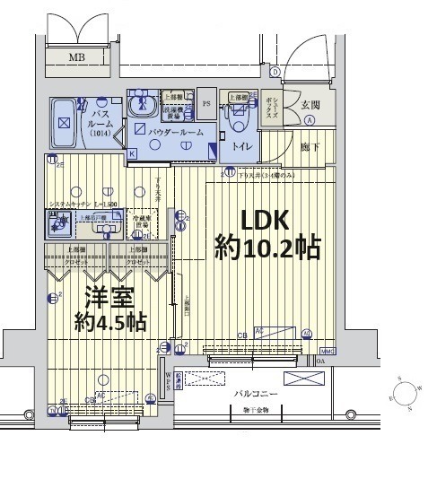 八条源町の完工年月(2024年5月)築の賃貸マンションの間取り