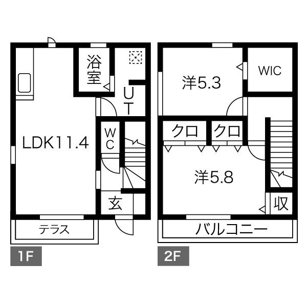 サニースポット二条 A棟の間取り
