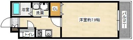 東九条北烏丸町の完工年月(2021年1月)築の賃貸マンションの間取り