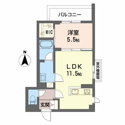 壬生淵田町の完工年月(2024年11月)築の賃貸アパートの間取り