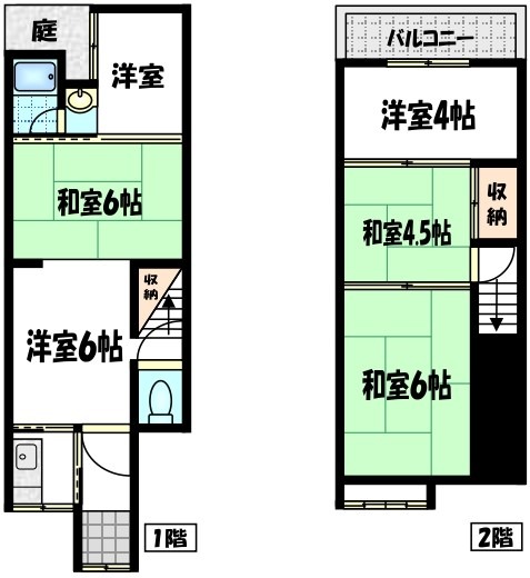 川島権田町の完工年月(1972年9月)築の賃貸一戸建ての間取り