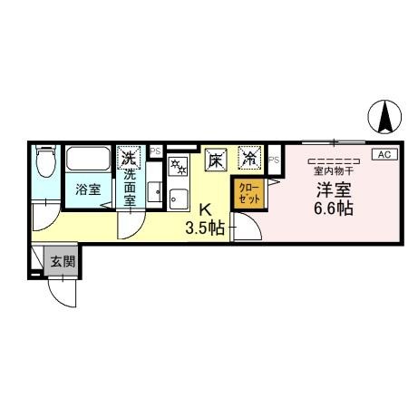 東魚屋町の完工年月(2025年3月)築の賃貸アパートの間取り