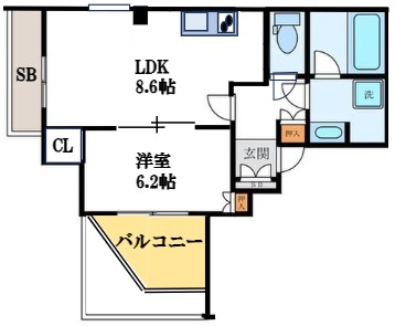 小山西花池町の完工年月(2020年3月)築の賃貸マンションの間取り