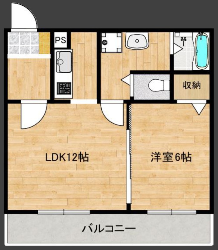 壬生檜町の完工年月(1992年5月)築の賃貸マンションの間取り