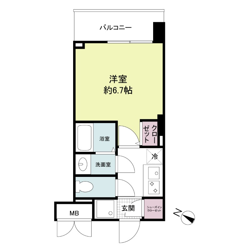西京極新明町の完工年月(2024年12月)築の賃貸マンションの間取り