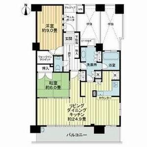 元悪王子町の完工年月(2009年8月)築の賃貸マンションの間取り