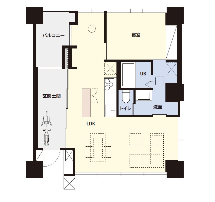 西七条北衣田町の完工年月(2024年9月)築の賃貸マンションの間取り