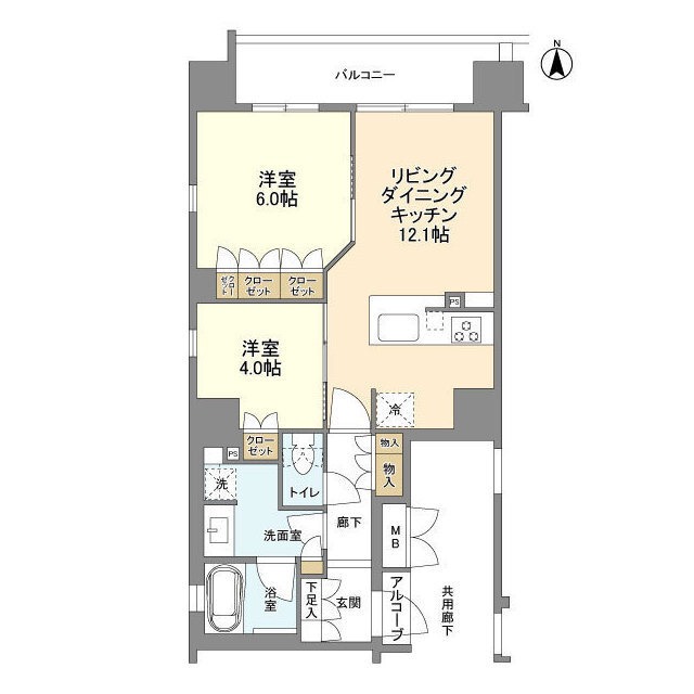 橋東詰町の完工年月(2017年2月)築の賃貸マンションの間取り
