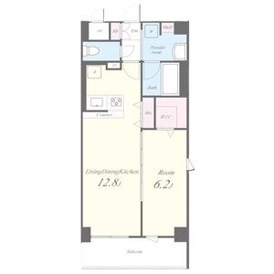 上鳥羽南中ノ坪町の完工年月(2025年2月)築の賃貸マンションの間取り