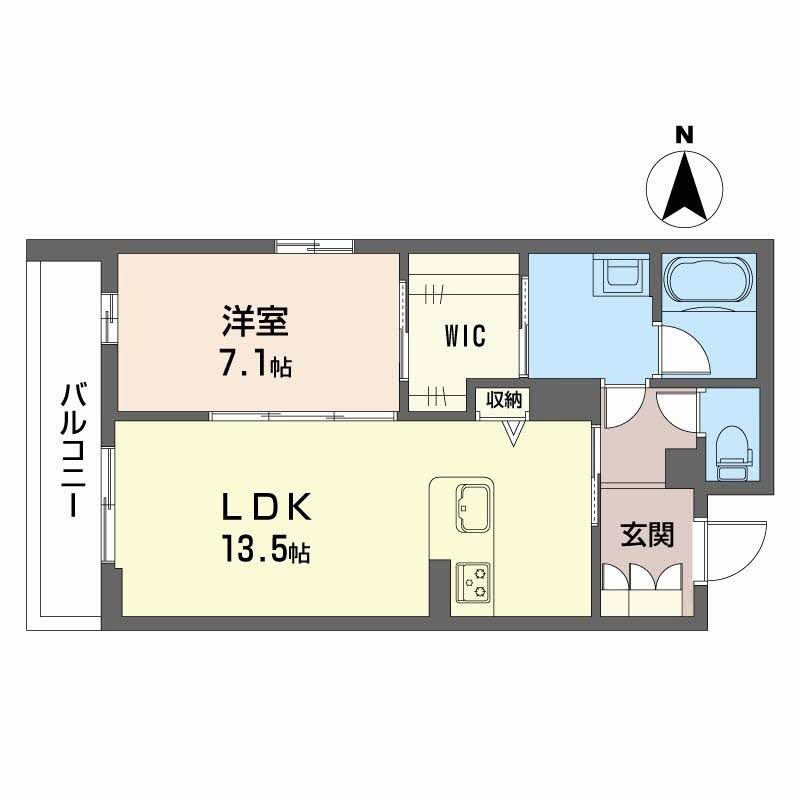藤岡町の完工年月(2025年10月)築の賃貸マンションの間取り