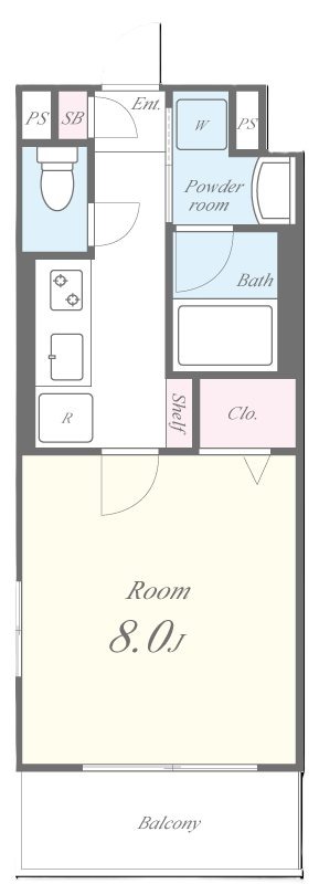 毘沙門町の完工年月(2025年9月)築の賃貸マンションの間取り