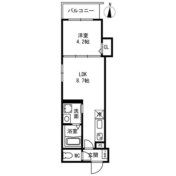 壬生下溝町の完工年月(2025年8月)築の賃貸アパートの間取り