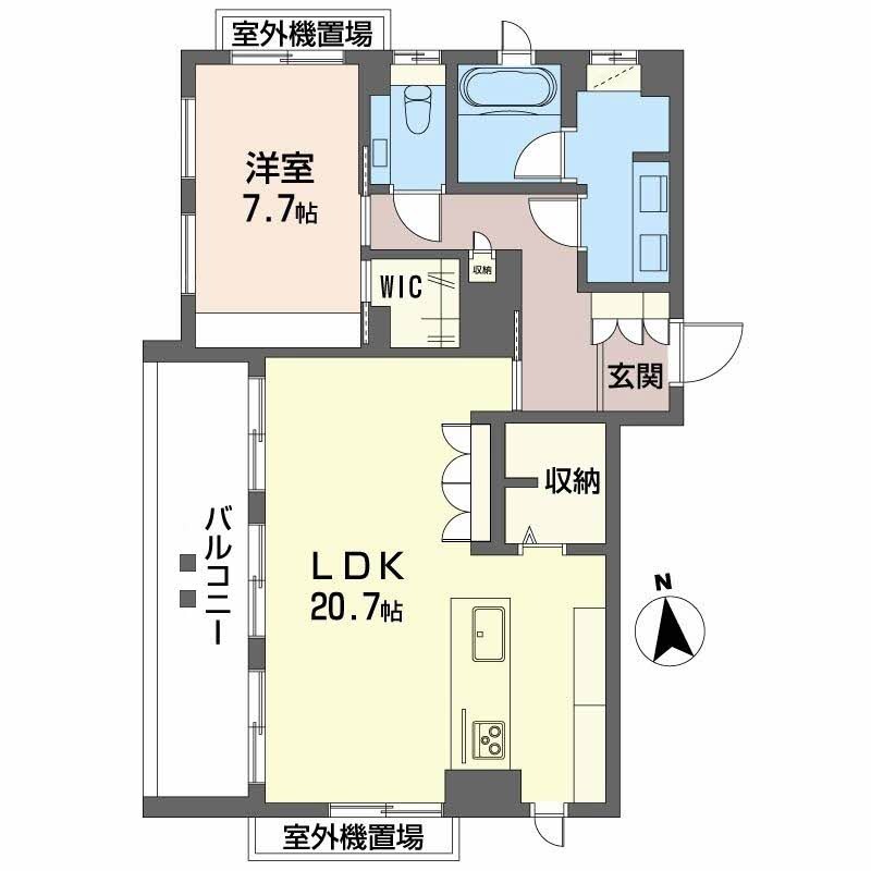菊鉾町の完工年月(2026年1月)築の賃貸マンションの間取り