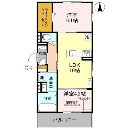 西七条八幡町の完工年月(2025年10月)築の賃貸アパートの間取り