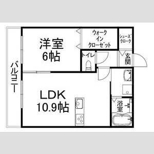 馬場の完工年月(2025年10月)築の賃貸アパートの間取り