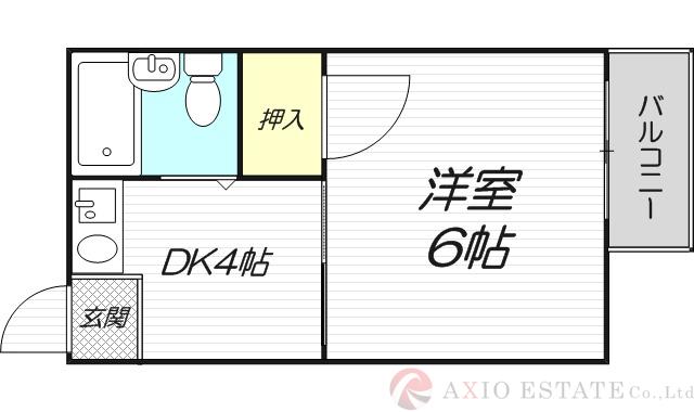 時山クリーンハイツ淡路の間取り
