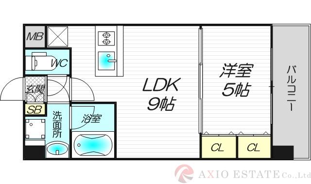 CITY SPIRE西中島の間取り