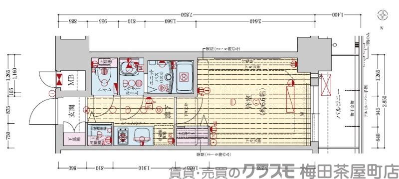 本庄東の完工年月(2017年2月)築の賃貸マンションの間取り