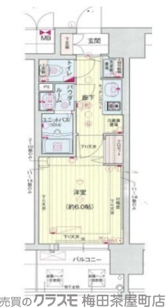 プレサンス梅田東ディアロの間取り