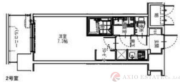 同心の完工年月(2023年2月)築の賃貸マンションの間取り