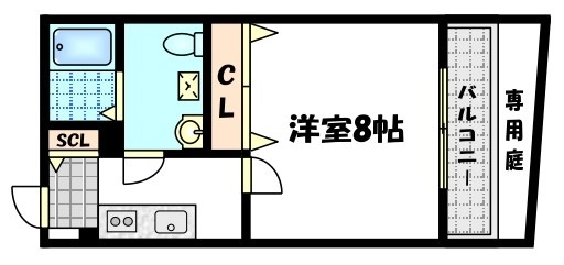 プランドール寺之内の間取り