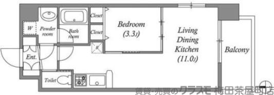 豊崎の完工年月(2006年5月)築の賃貸マンションの間取り