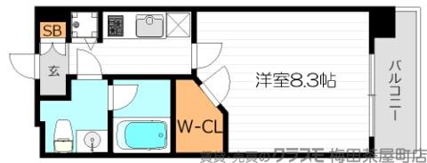 福島の完工年月(2007年2月)築の賃貸マンションの間取り